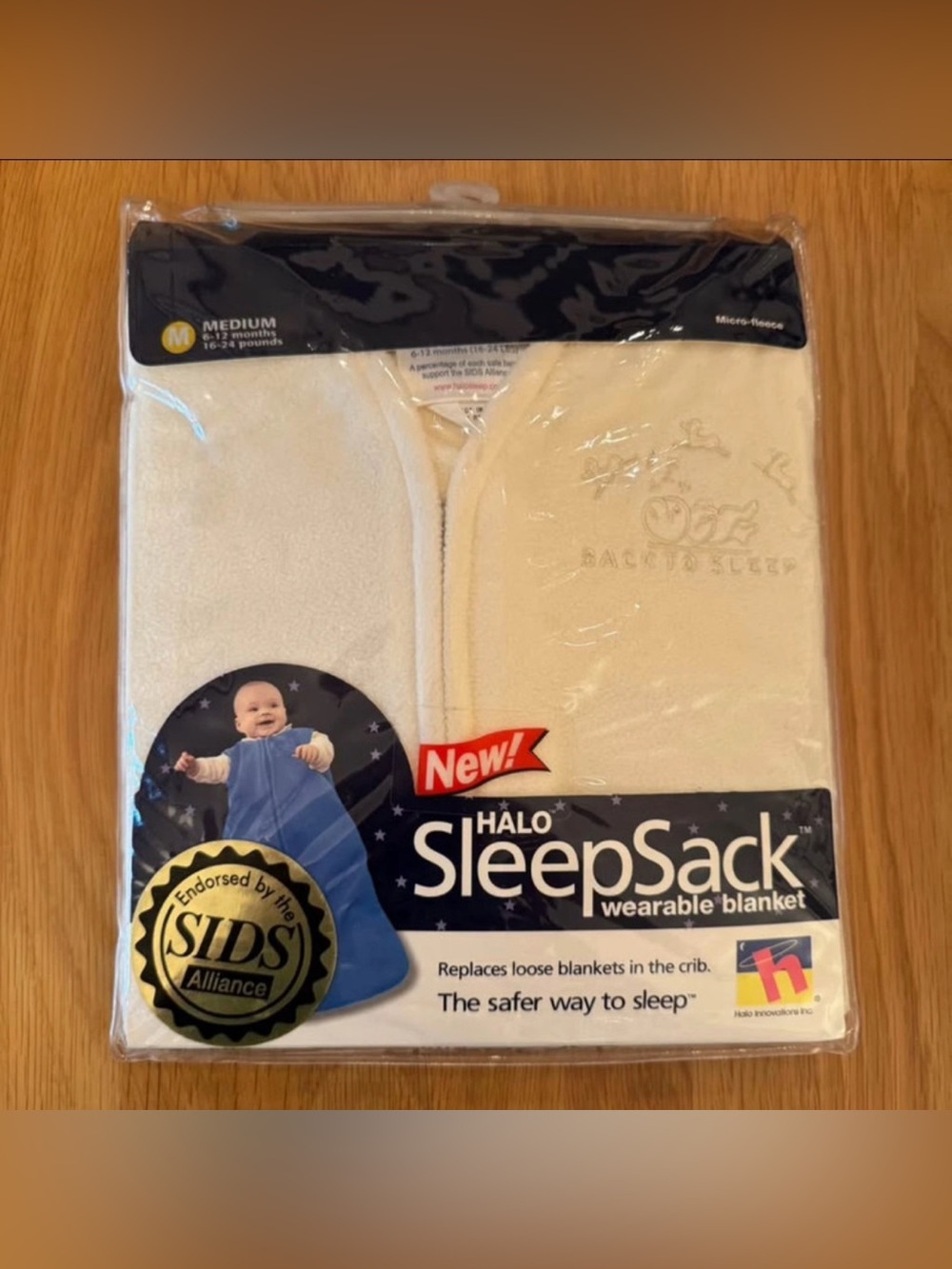 NWT Halo Micro Fleece Sleep Sack Medium 6-12 Months